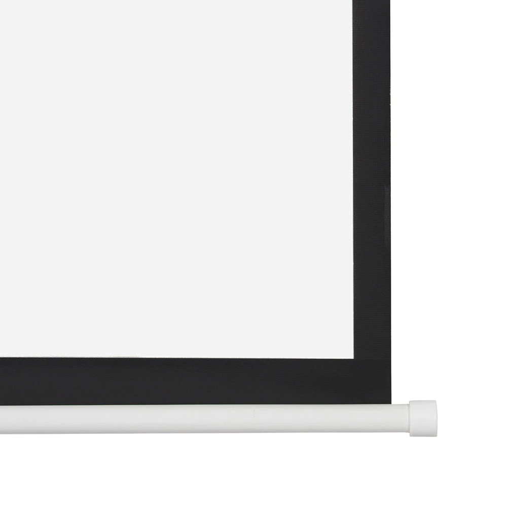 Detailed View of Projector Screen's Black Masking Borders
