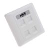 4 Port Anti Dust RJ45 Keystone Jack Faceplate