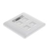 4 Port Anti Dust RJ45 Keystone Jack Faceplate