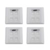 4 Port Anti Dust RJ45 Keystone Jack Faceplate