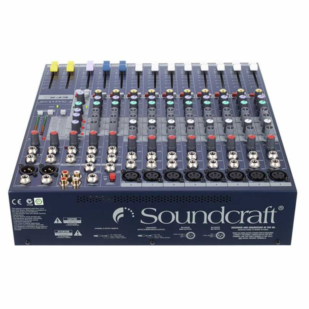 Close-up of Soundcraft EFX8 Mixer Controls