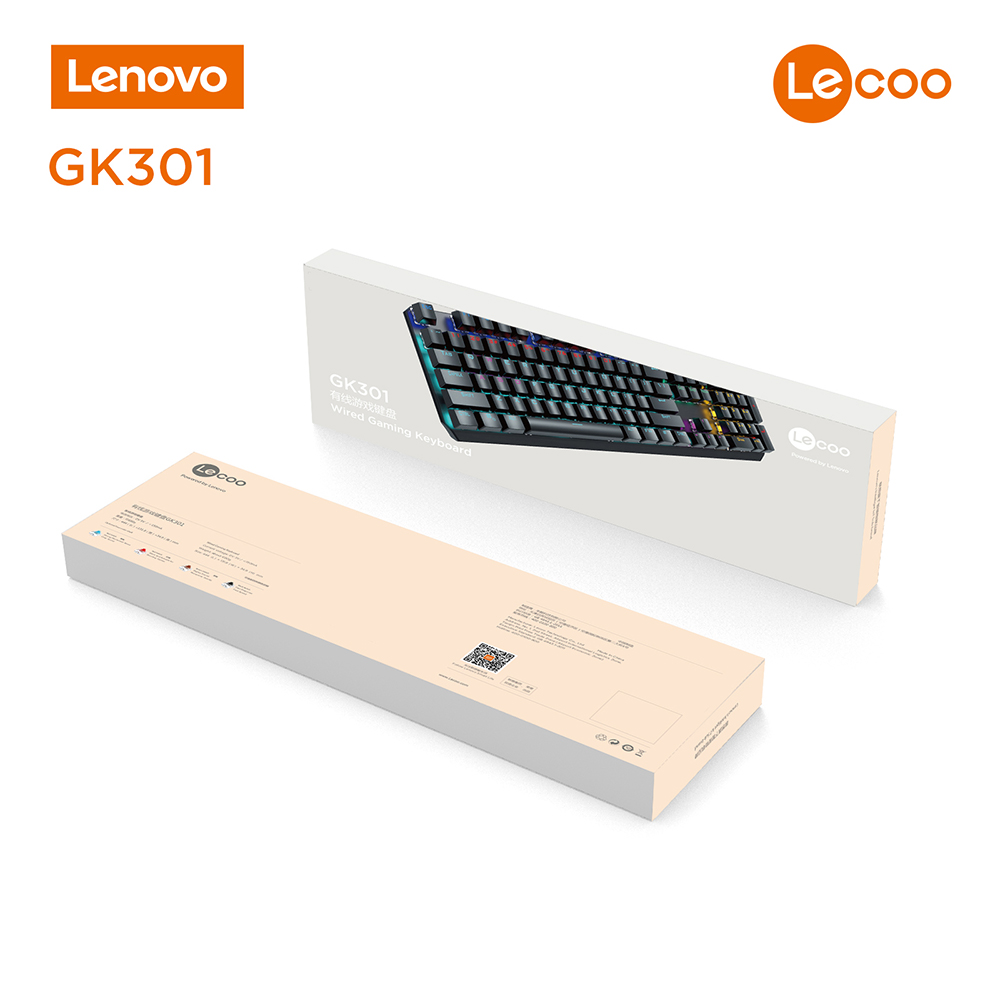 Close-up of Lenovo Lecoo GK302 Blue Mechanical Switches