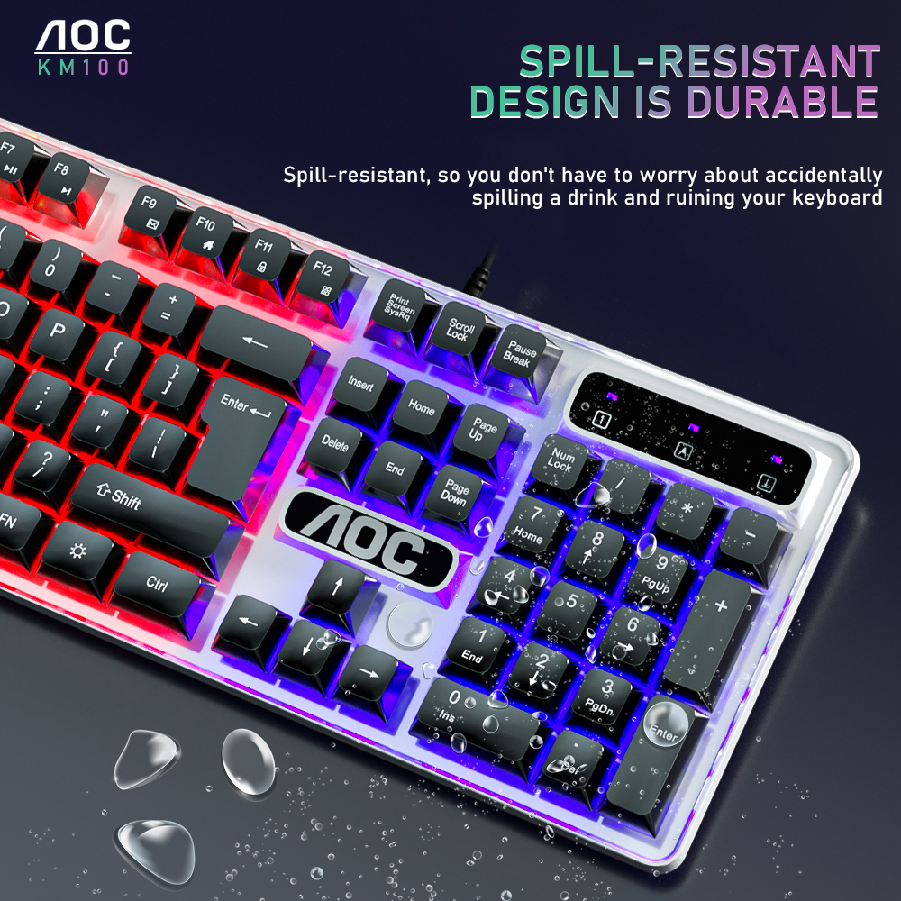 AOC KM100 Combo Kit on Gaming Desk