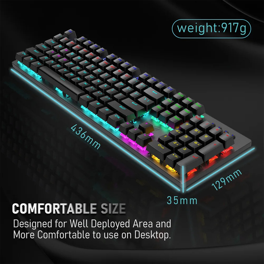 HP GK100F Keyboard Adjustable Lighting Effects