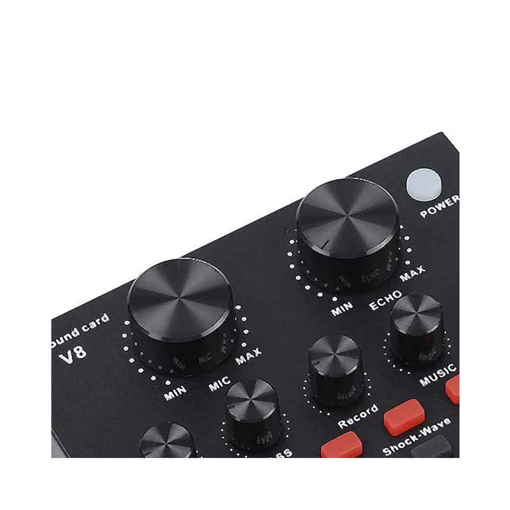 Compact V8 USB Sound Card in Use