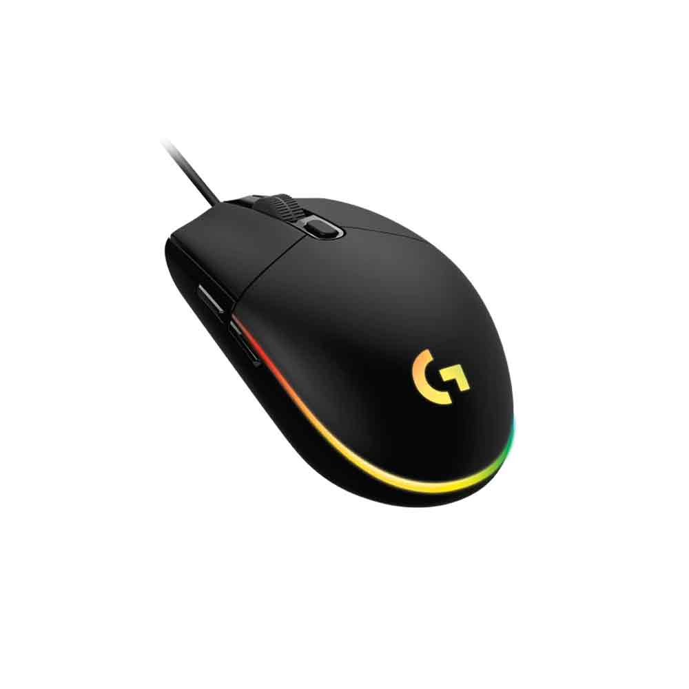 Close-up of customizable buttons on Logitech G102 gaming mouse