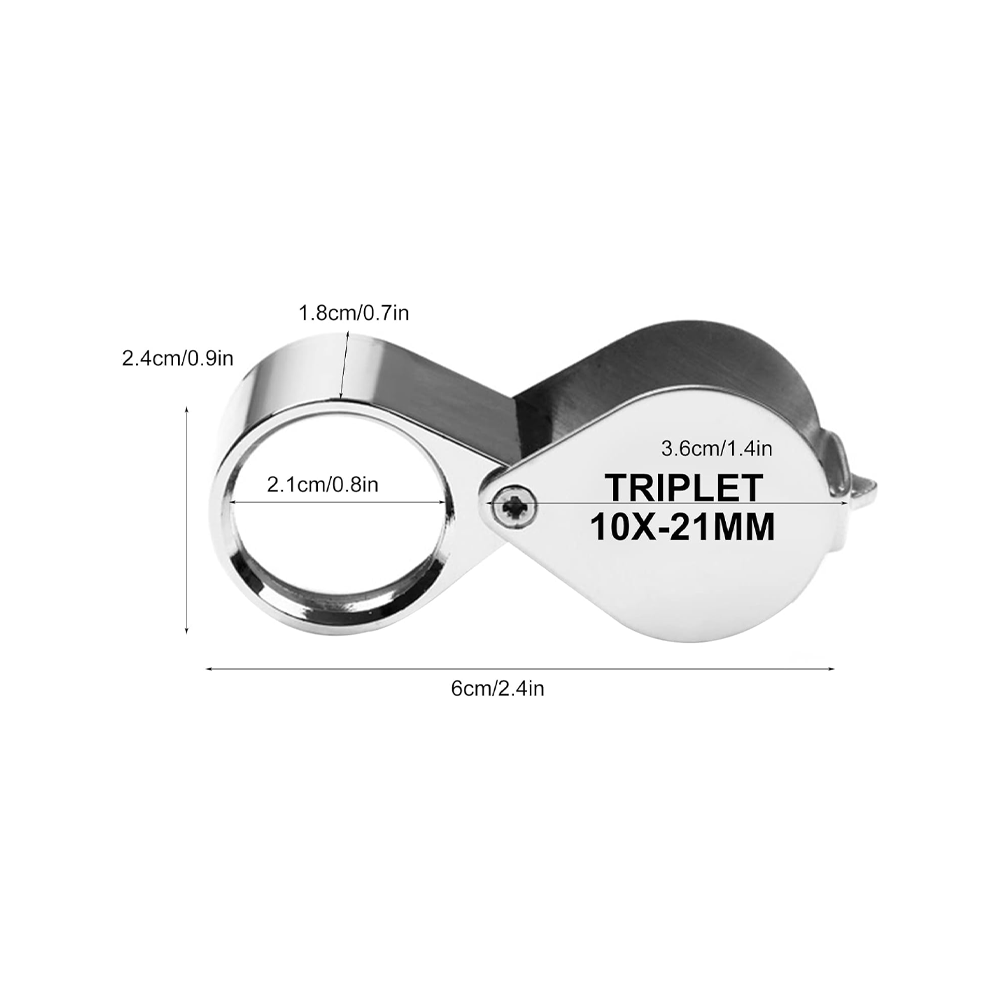 Magnifier Lens Triplet 10x 21mm Magnify Loupe