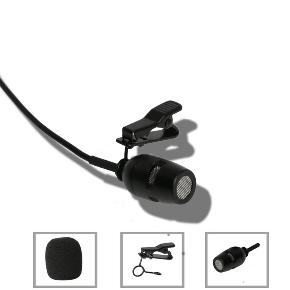 Lavalier Lapel Microphone for 4Pin AKG Wireless Black