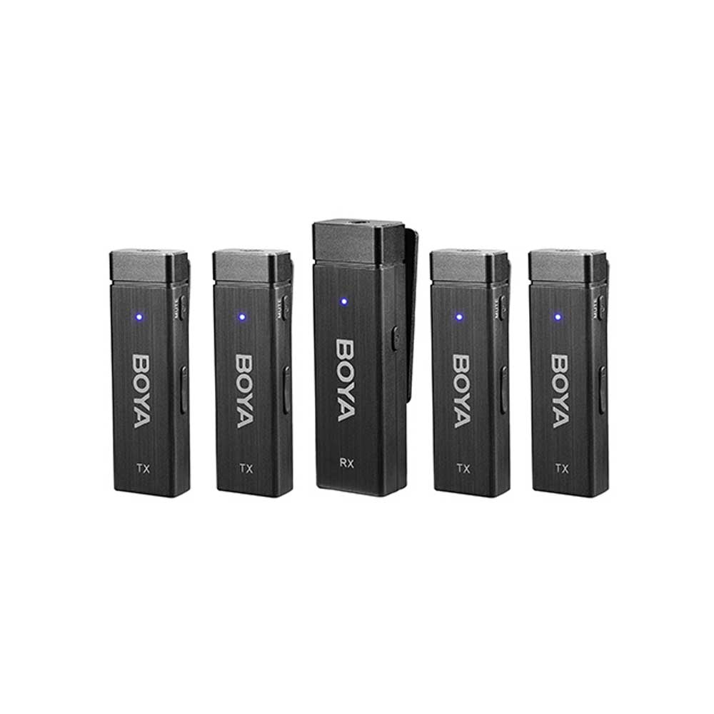 Boya BY-W4 Ultra-Compact Four-Channel 2.4GHz Wireless Microphone System