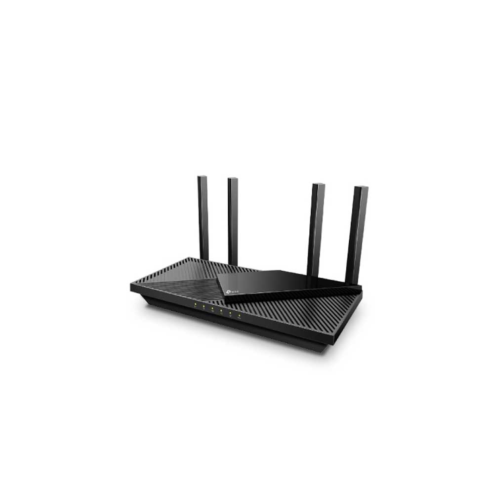 Tp-Link Archer AX55 front view showcasing the sleek design and antennas