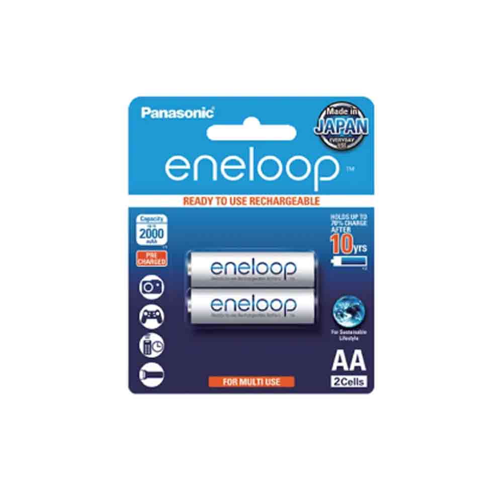 Panasonic Eneloop AA 2pcs 2000mAh 1.2V Rechargeable Battery