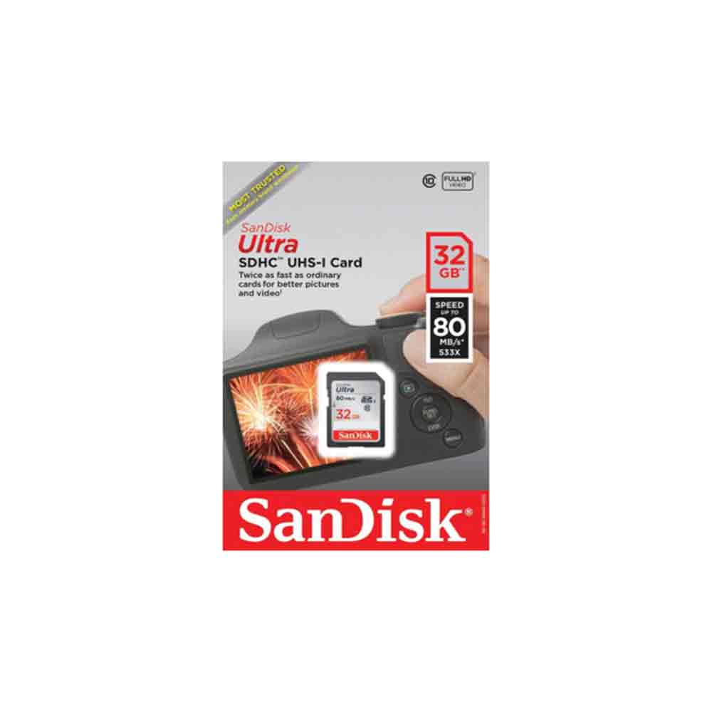 SanDisk Ultra 32GB Class 10 SDHC UHS-I Memory Card