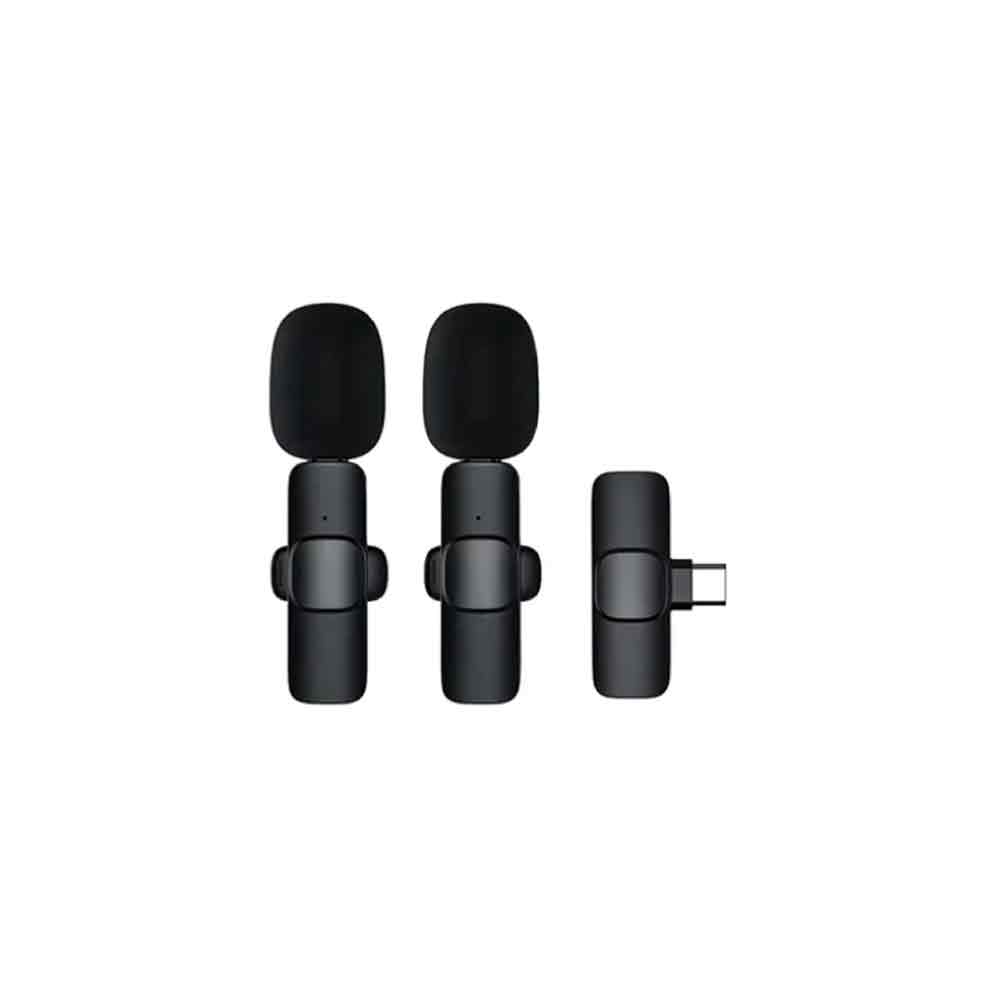 K9 Dual Wireless Clip Microphone Type C in action, capturing crystal-clear audio
