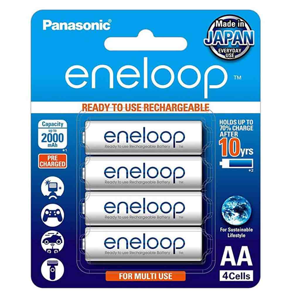 PANASONIC ENELOOP AA 4PCS RECHARGEABLE BATTERY