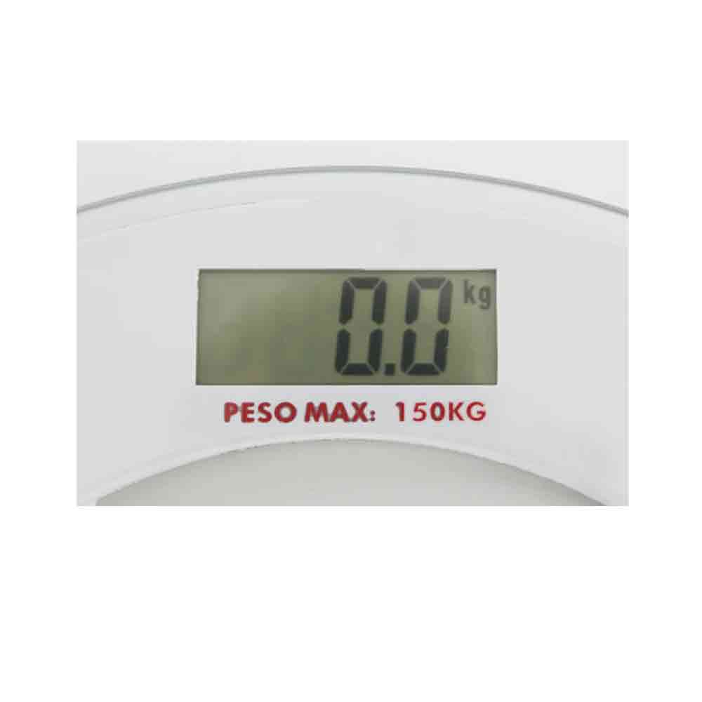 Round glass digital bathroom scale 150 kg