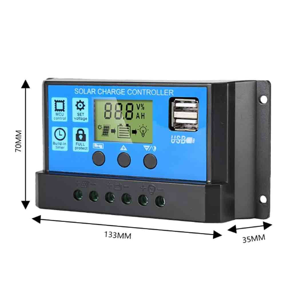 Anern 30A Solar Charge Controller 12V/24V