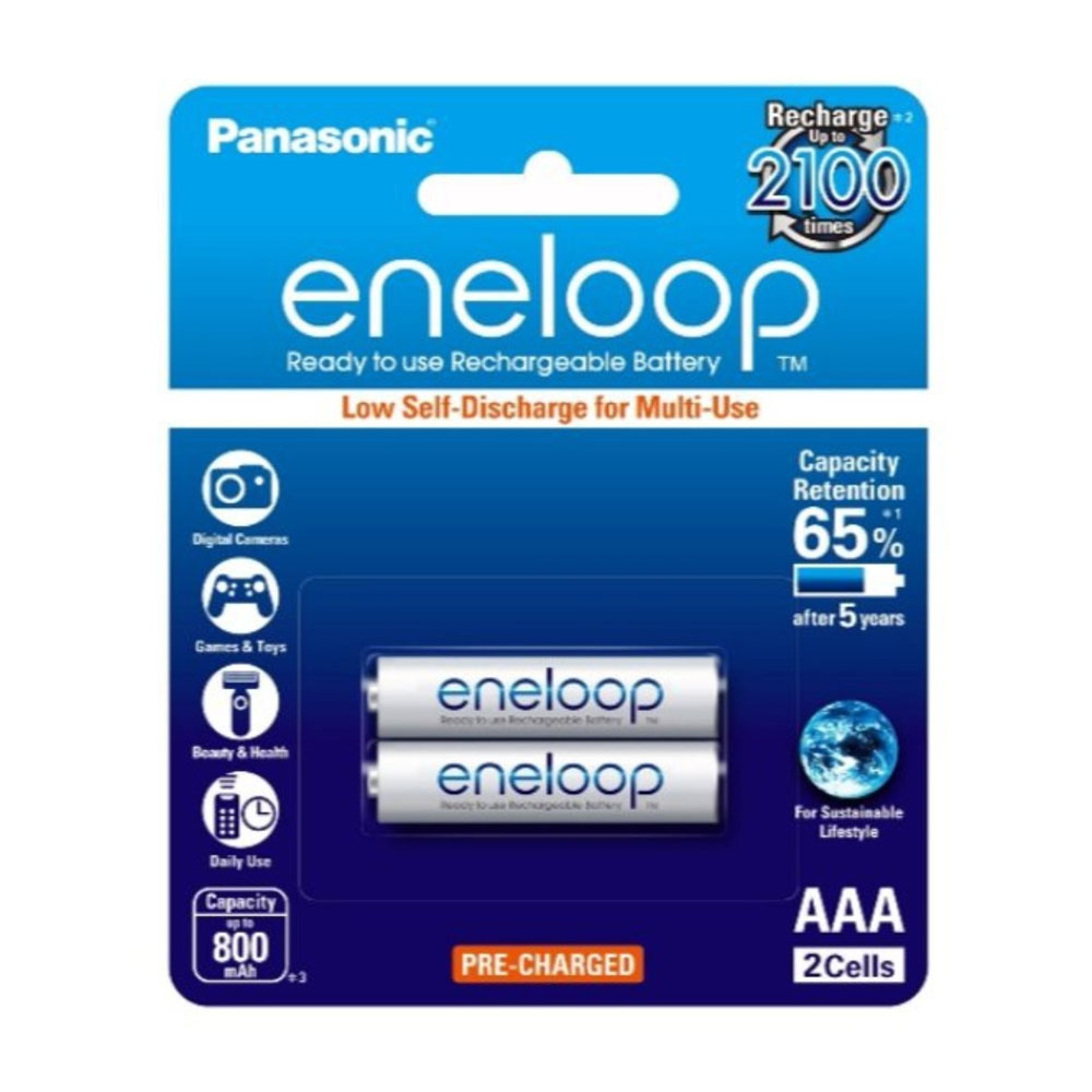Panasonic Eneloop AAA, rechargeable battery, AAA battery, 800mAh battery, Ni-MH battery, long-lasting battery, eco-friendly battery, low self-discharge battery, pre-charged battery, high-performance battery, gaming controller battery, digital camera battery, smart home battery, office gadget battery, Sri Lanka battery.